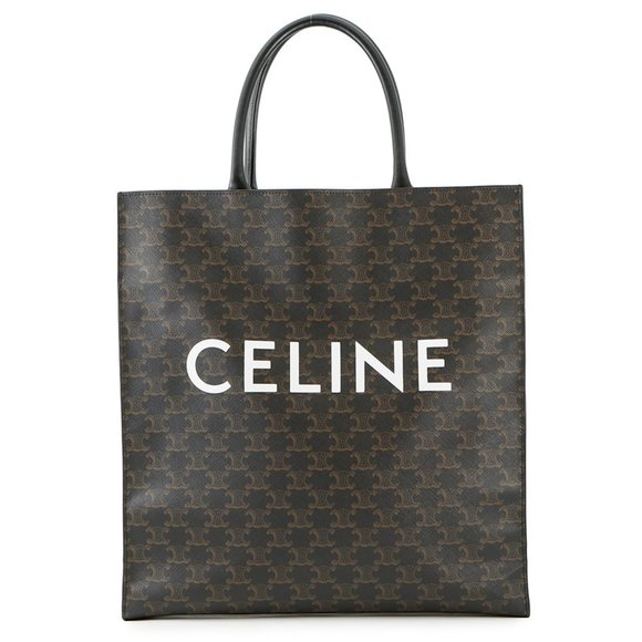 Celine Triomphe Vertical Cabas Tote Bag 190972 CELINE Black - Picture 1 of 16